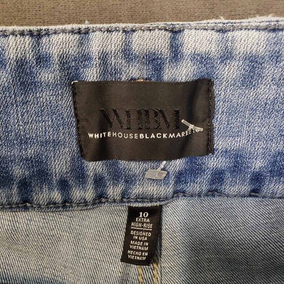 White House Black Market Woman Sz 10 Extra High Rise Slim Ankle High Waist Jeans - Picture 8 of 12